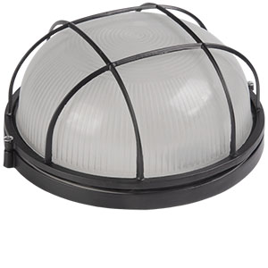 Светильник НПП 1302 черный/круг с реш. 60Вт IP54 ИЭК