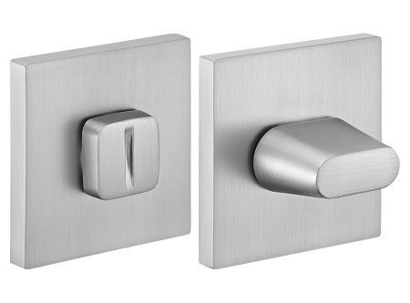 Завертка дверная "RAP-WC SLIM-S SC", квадратня накладка, "Матовый хром"