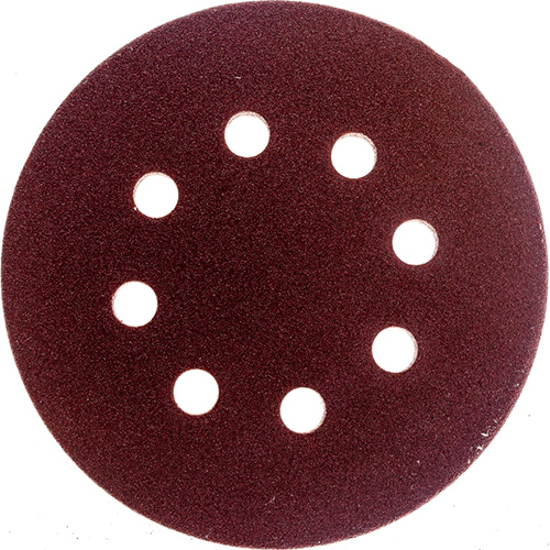 Круг шлифовальный универсальный из абразивной бумаги на велкро основе, ЗУБР "Мастер", 8 отверстий, Р40*125мм, 1/5