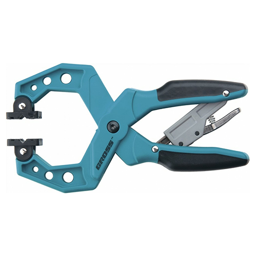 Струбцина "Gross" клещеобразная, пластиковый корпус храповый механизм жесткой фиксации 1*1/2", 38мм