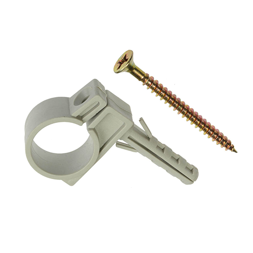 Кронштейн одинарный пластиковый с дюбелем 40-42мм