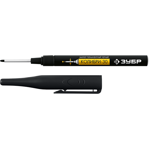 Маркер "Зубр Колибри 30", 2,8мм, перманентный для отверстий, черный