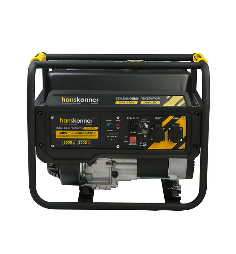 Установка генераторная бензиновая HPG-3500, 220В, 3,5кВт, ручной стартер, &quot;Hanskonner&quot;