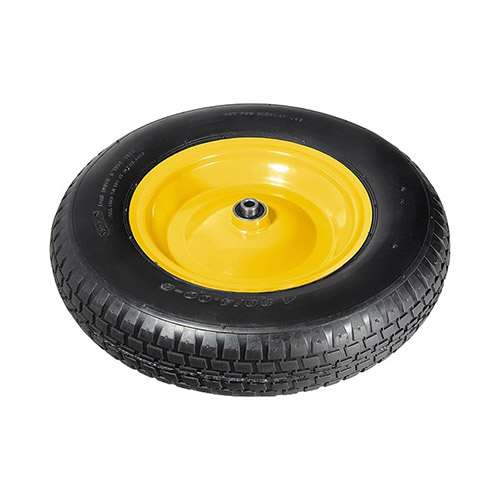 Колесо для тачки "Palisad", d380/12мм, втулка 80мм, резиновое, оранжевый