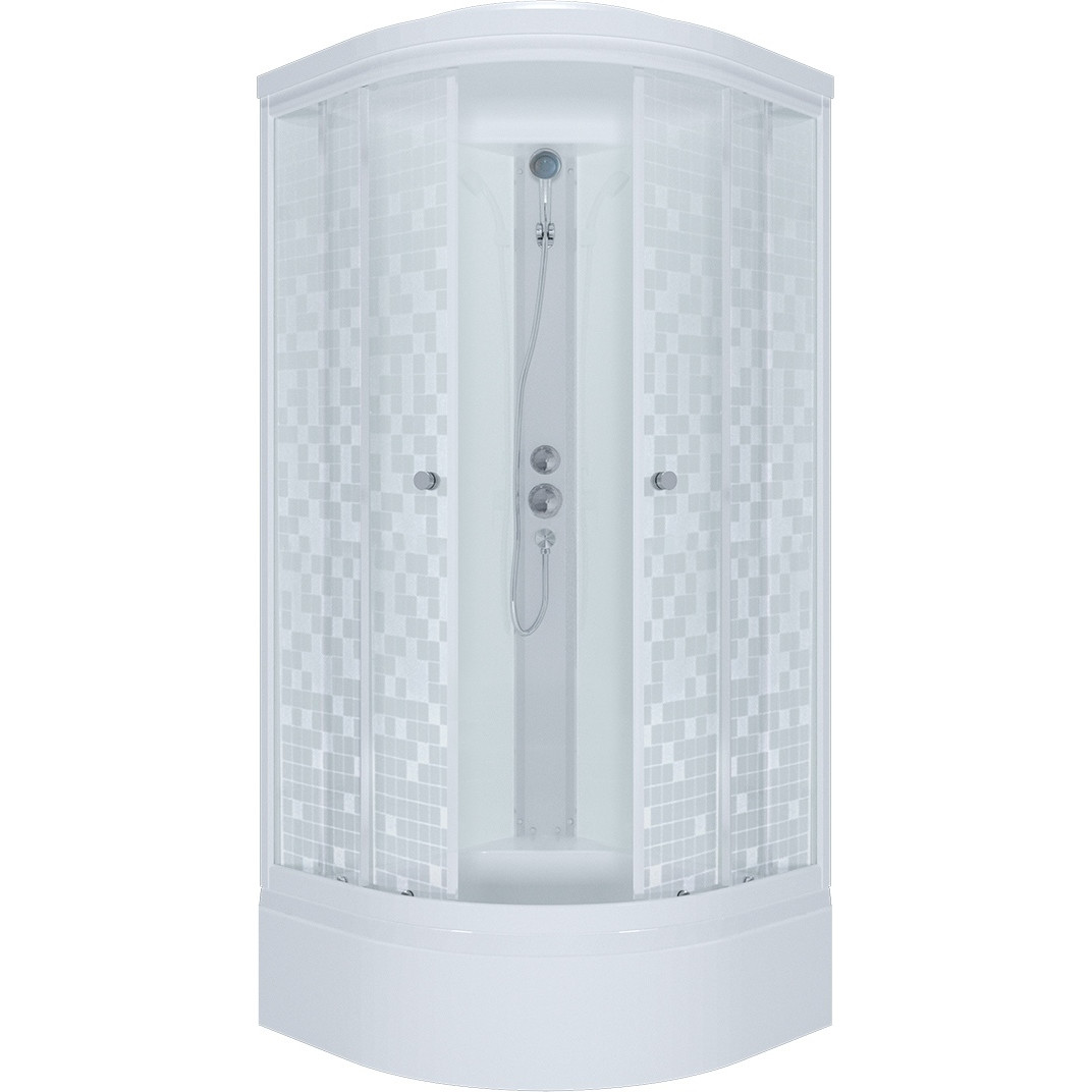 Душевая кабина "Тритон" "Стандарт В", 900*900мм, средний поддон, рисунок аква мозайка