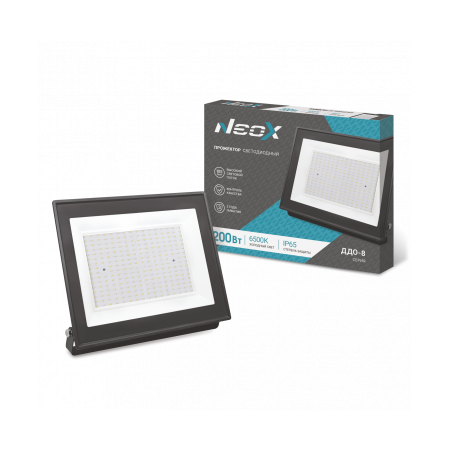 Прожектор светодиодный 200Вт 6500К 18000Лм 220В "ДДО-8" "NEOX"