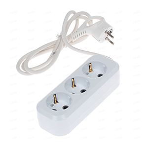 Удлинитель, 3 розетки с заземлением, длина 1,5м "Эра"