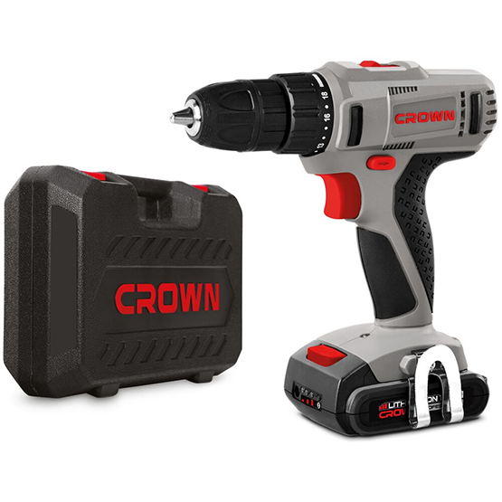 Дрель-шуруповерт аккум. &quot;CROWN&quot; CT21055L-1.5 BMC 14,4В, 30Нм, 1,5Ач x 2Li, БЗП 0,8-10мм