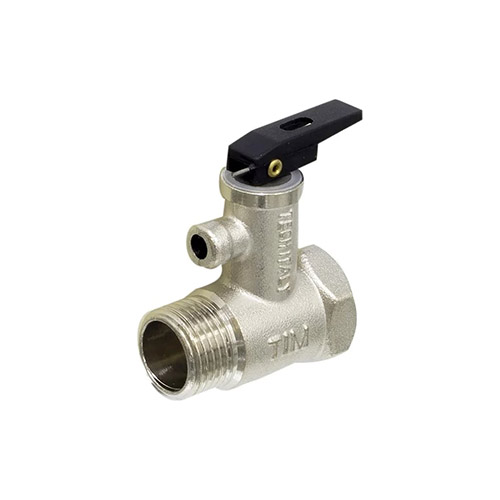 Клапан предохранительный TIM 1/2", 7 бар, для бойлера с ручкой сброса [10/100]