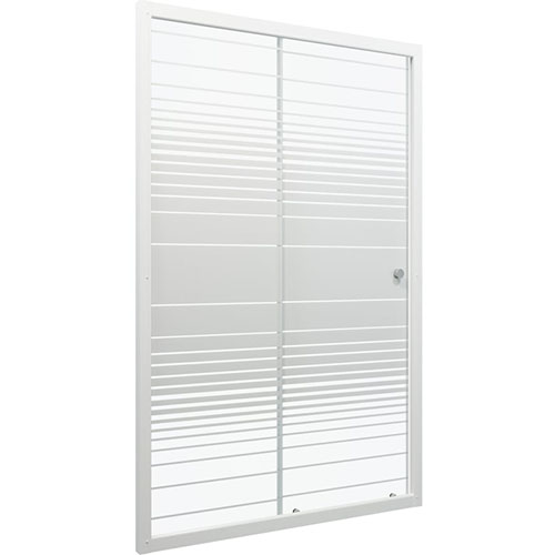 Душевая дверь"Тритон" "Слайд" 1200*1850мм, белый, стекла полосы