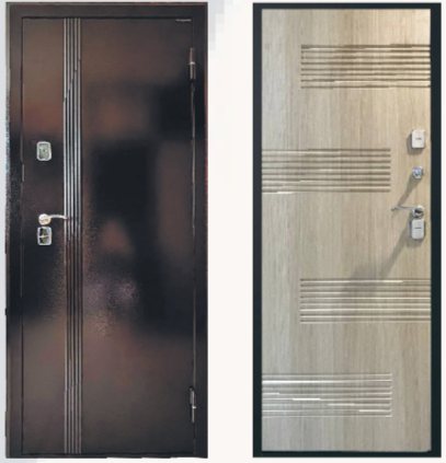 Дверь входная "Медверь 1.0",960*2050*108мм, левая,металл -"Антик медь",МДФ "Алтайская Лиственница"