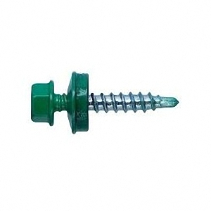 Саморез кровельный окрашенный зеленый мох 5,5*19мм RAL6005