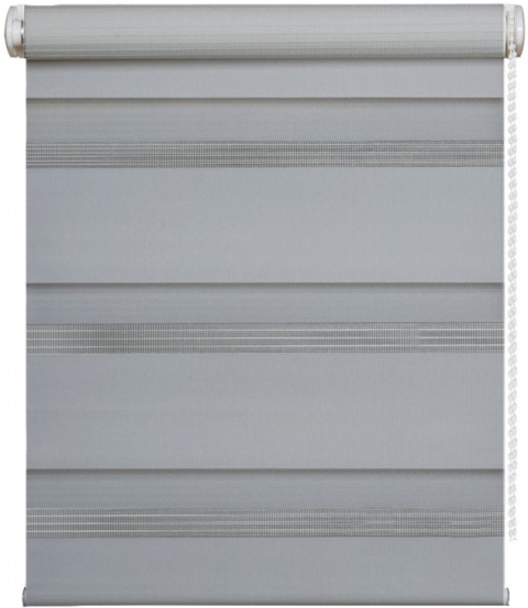 Рулонная штора "День-Ночь", серая, 800*1700мм