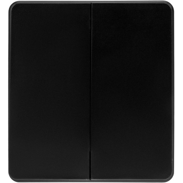 Переключатель 2-кл. проходной, с/п, 10А, ROUND оникс