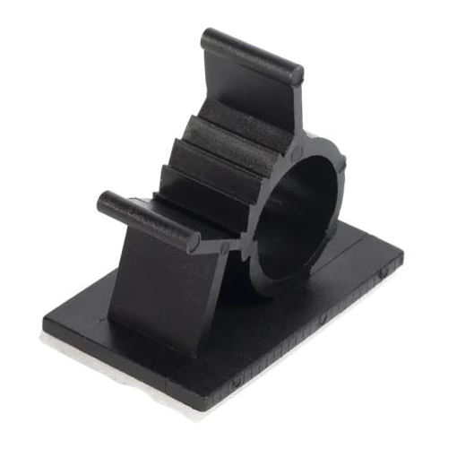 Площадка самоклеящаяся "Fortisflex ПСК-2 пластиковая с регулируемой клипсой, черная