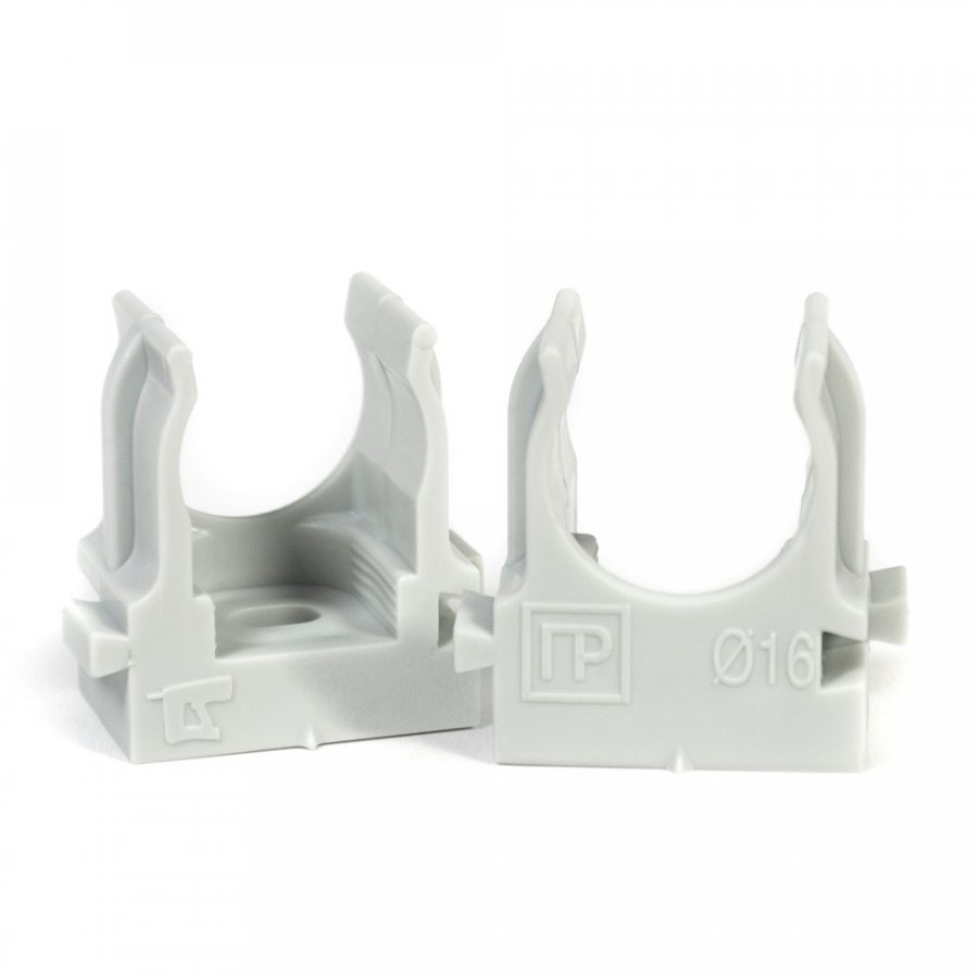 Крепеж-клипса 16мм для монтажного пистолета, серая "Промрукав"