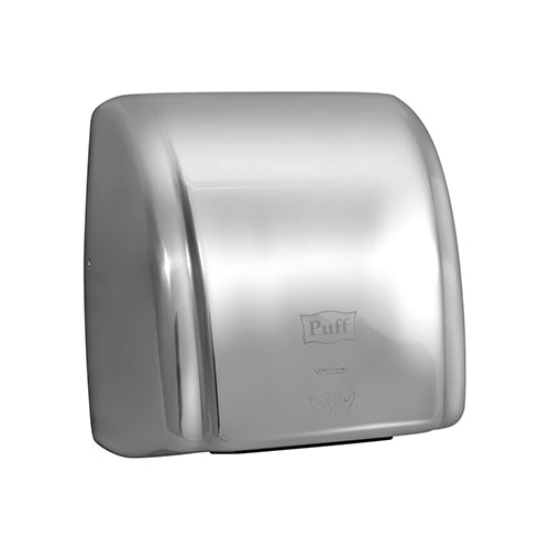 Электросушитель для рук "Puff-8851S" хром, 2100 Вт, 30 м/с, 10-12сек.