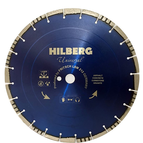 Диск алмазный турбо-сегментный по бетону "Hilberg Universal", 400*3,6*25,4мм, сухой рез