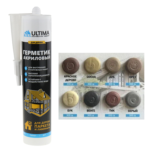 Герметик для древесины &quot;Ultima&quot;, 300 гр &quot;Дуб&quot;