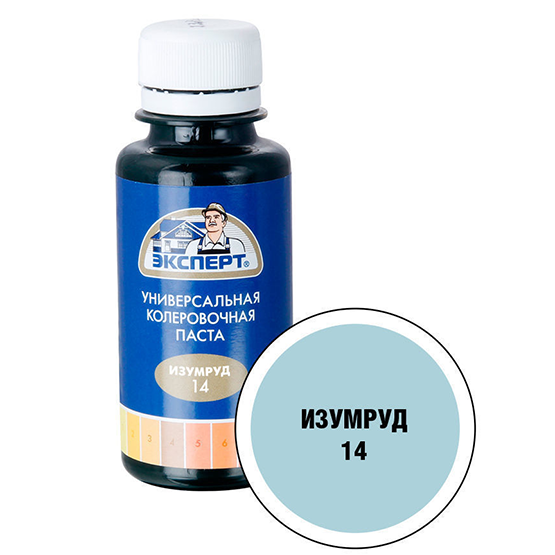 Паста колерная универсальная "Эксперт", 100мл, "Изумруд"