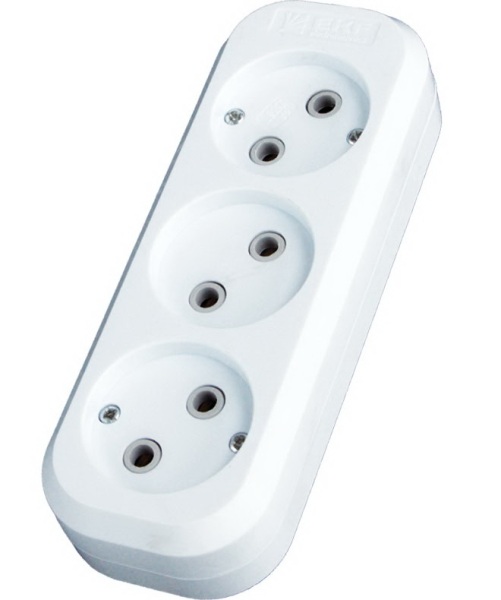 Колодка без заземления, 3 гнезда, IP20, "Пересвет"