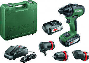 Дрель-шуруповерт аккумуляторная &quot;Bosch&quot; AdvancedDrill 18 18В, 2,5А/ч,1350об/мин, 4053423203752 зелен