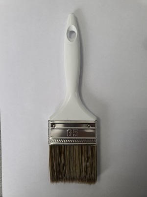 Кисть 65*15мм плоская, темная синтетическая щетина, пластиковая ручка, Decor Profi