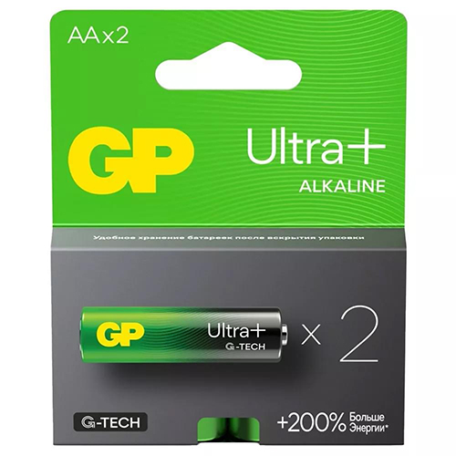 Эл.питания GP Alkaline ULTRA PLUS G-Tech LR6 BL2 15AUPA21-2CRSB2 (1/10/80)