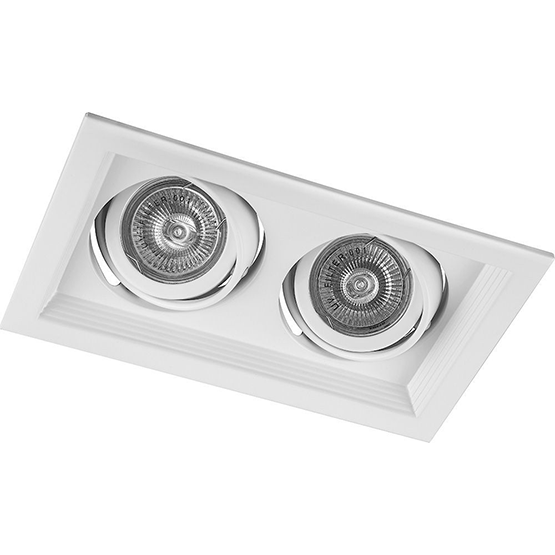 Светильник потолочный встраив. MR16 G5.3, &quot;DLT202&quot; белый, поворотный 225*130мм &quot;Feron&quot;