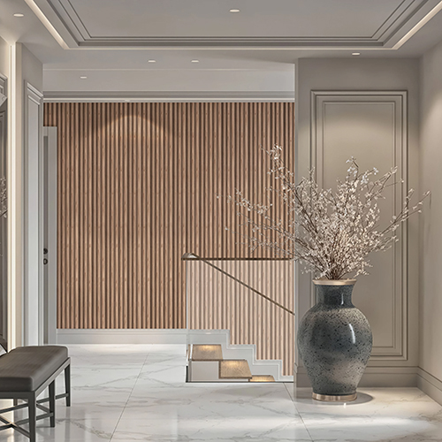 Панель стеновая реечная ПВХ "LEGNO", 166*24,1*2900мм, Орех пекан сливочный, 8шт уп/3,85м2