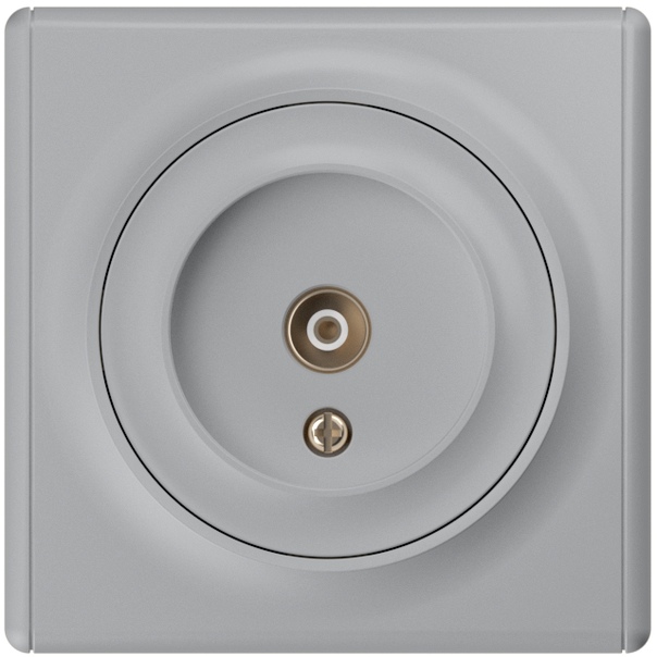 Розетка ТВ, серая "Florence" (без рамки)
