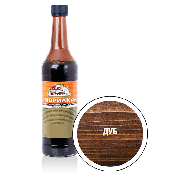 Пропитка "Эксперт" защитно-декоративная тонирующая "Морилка" 0,5л, "Дуб"