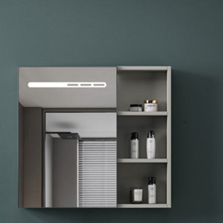 Шкаф с зеркалом Solomon SK602-80, серый, 800мм