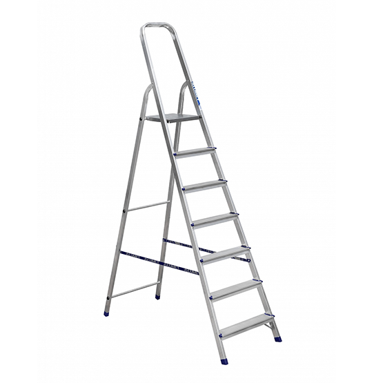Стремянка алюминиевая "Алюмет-7", 7 ступеней, высота площадки 1,45м