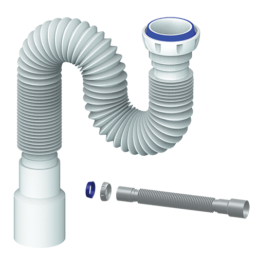 Труба гофрированная 1.1/2*40/50, 800мм, D85, &quot;Unicorn&quot;