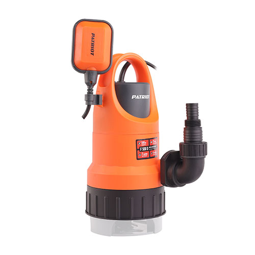 Насос дренажный F 500 D для чистой и грязной воды; корпус - пластик, 500Вт, 7500 л/час "Patriot"