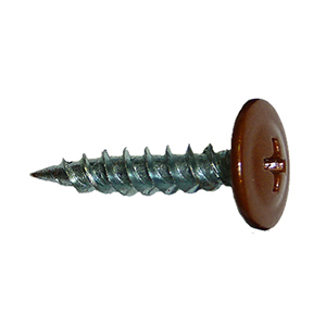 Саморез по металлу с прессшайбой коричневый острый СММ 4,2*16мм RAL8017
