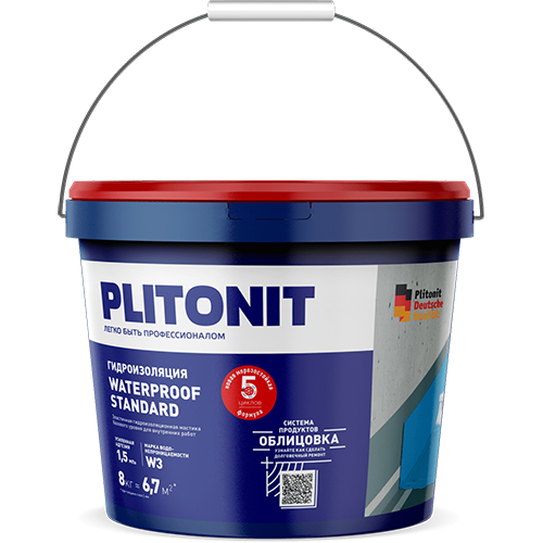 Мастика "Плитонит WaterProof Standart,  8 кг