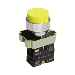 Кнопка управления LAY5-BL51 без подсветки желая, 1з "ИЭК"