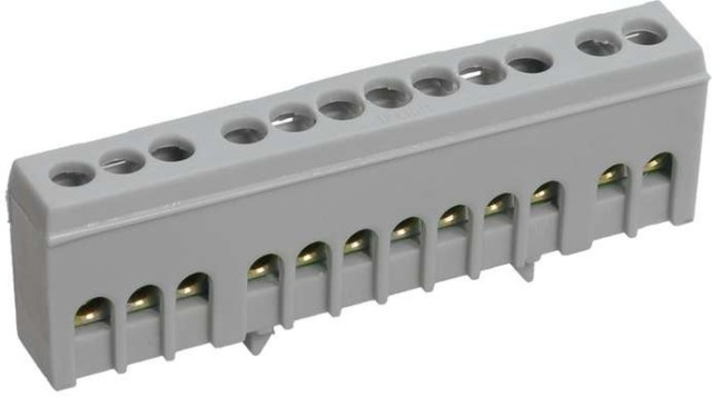 Шина нулевая в корпусе изолятор на Дин-рейку ШНИ-6*9-14-К-C "ИЭК"