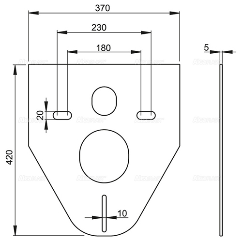 Звукоизоляционная плита для подвесного унитаза и биде