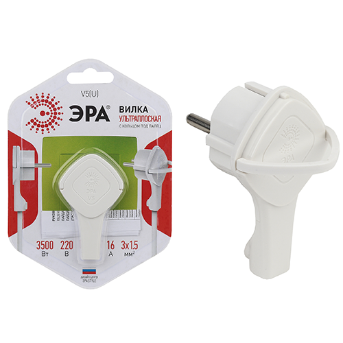 Вилка "Эра" белая, ультраплоская, с кольцом с/з