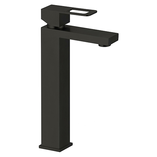 Смеситель для умывальника "Savol S-SUS2003H", однорычажный, черный, нержавейка, с подводкой