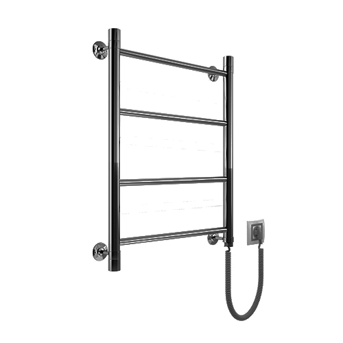 Электрический полотенцесушитель AQUATTRO Электро лесенка 1", прямая, черный П4, 400х600, терморегулятор [1]