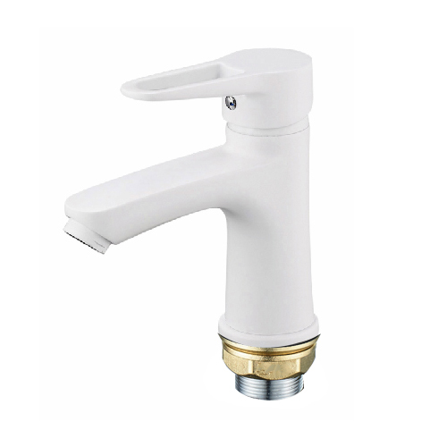 Смеситель для умывальника "Aquattro Q01-3551", однорычажный, белый, без подводки
