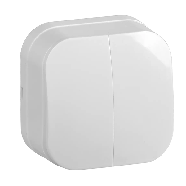 Выключатель 2-кл цвет клавиши белый, "Glory" ВС20-2-0-ХБ "ИЭК"