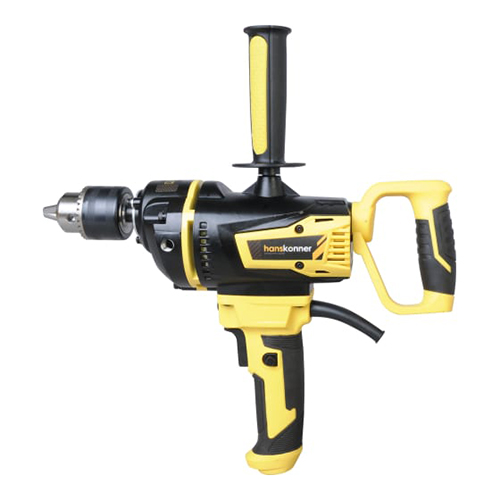 Дрель-миксер Hanskonner, HDM2014E 1400Вт, 0-800об/мин, патрон 16мм, метал редуктор, 4м кабель