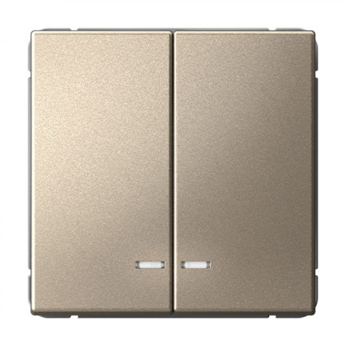 Выключатель 2-кл. с/п с инд., механизм (без рамки), ARTGALLERY шампань