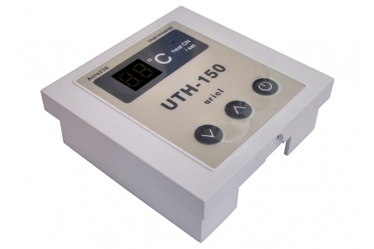 Терморегулятор &quot;UTH-150&quot; 2кВт, открытой установки, электронный, 80*80*40мм, белый