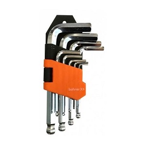Набор ключей имбусовых НЕХ, 1,5-10мм, 9шт, "Bohrer"